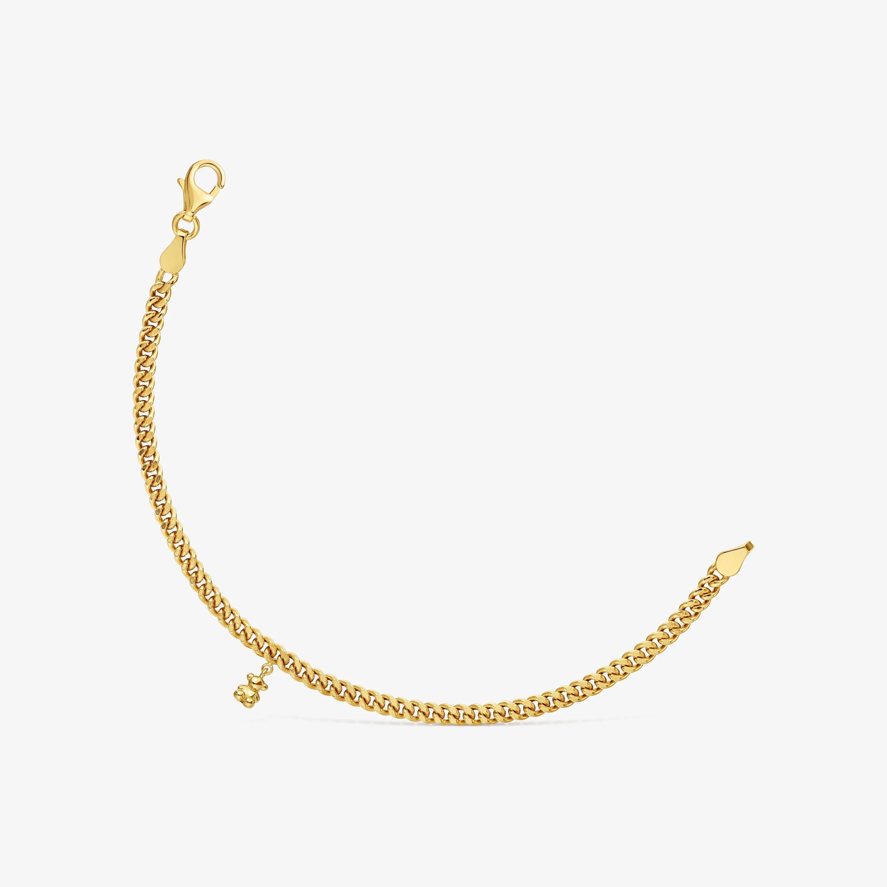 Curb chain Bracelet with 18K gold vermeil Bold Bear - 1