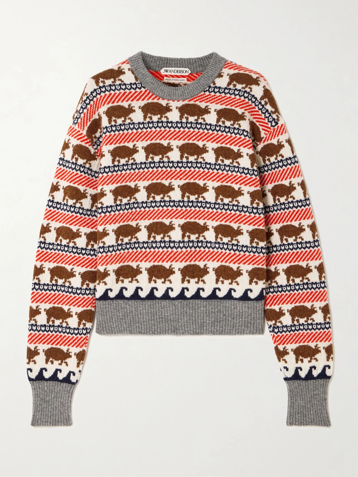 Intarsia Wool Sweater - 1