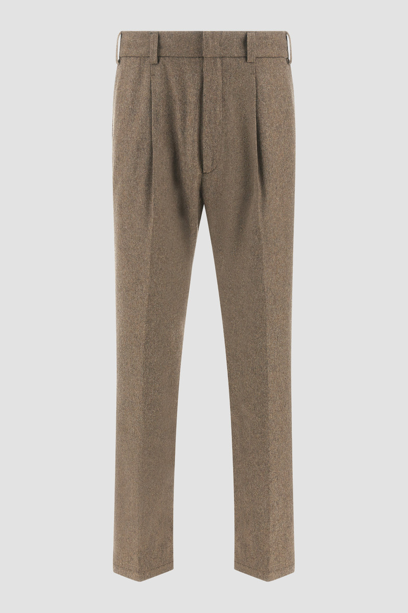 WIDE-LEG FLANNEL TROUSERS - 1