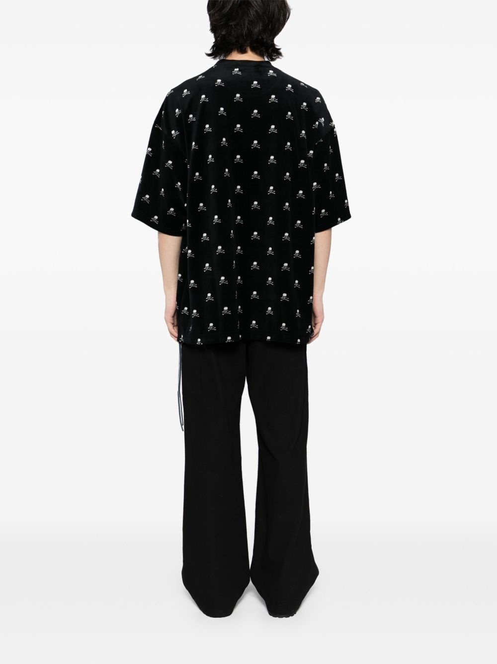 velvet logo-print T-shirt - 3