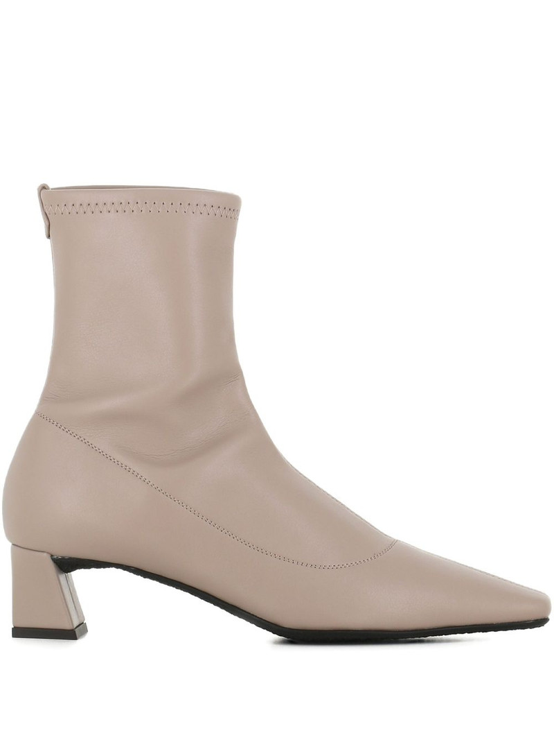 square-toe block-heel boots 1