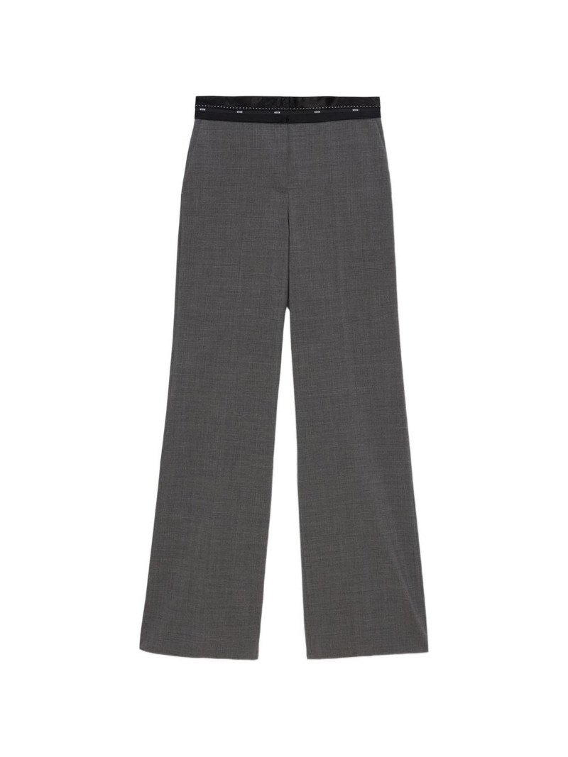 wide-leg waistband trousers 1