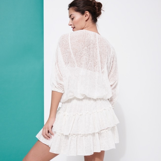 Women Embroidered Silk Dress Solid - 4
