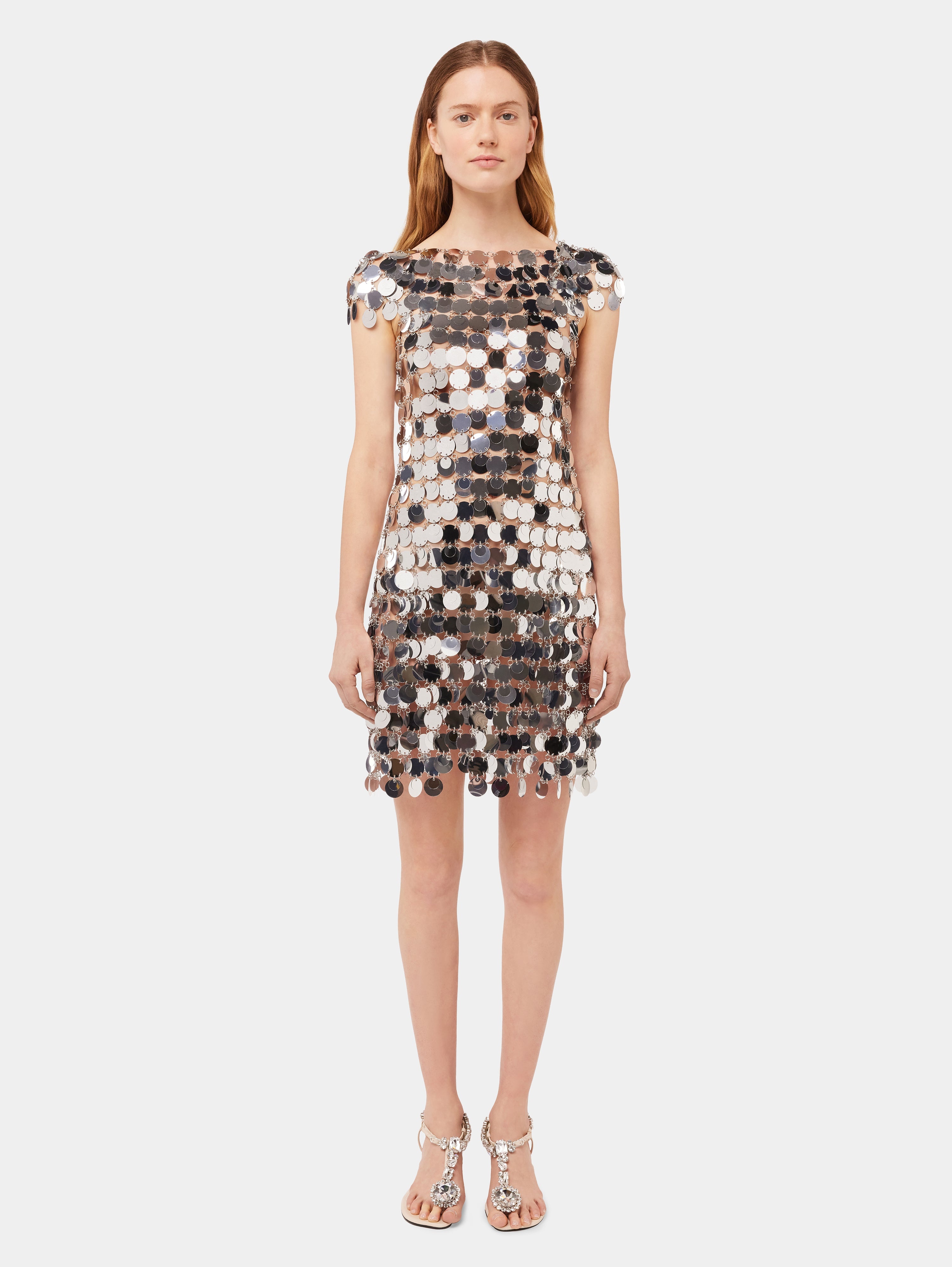 THE ICONIC SILVER SPARKLE DISCS DRESS - 2