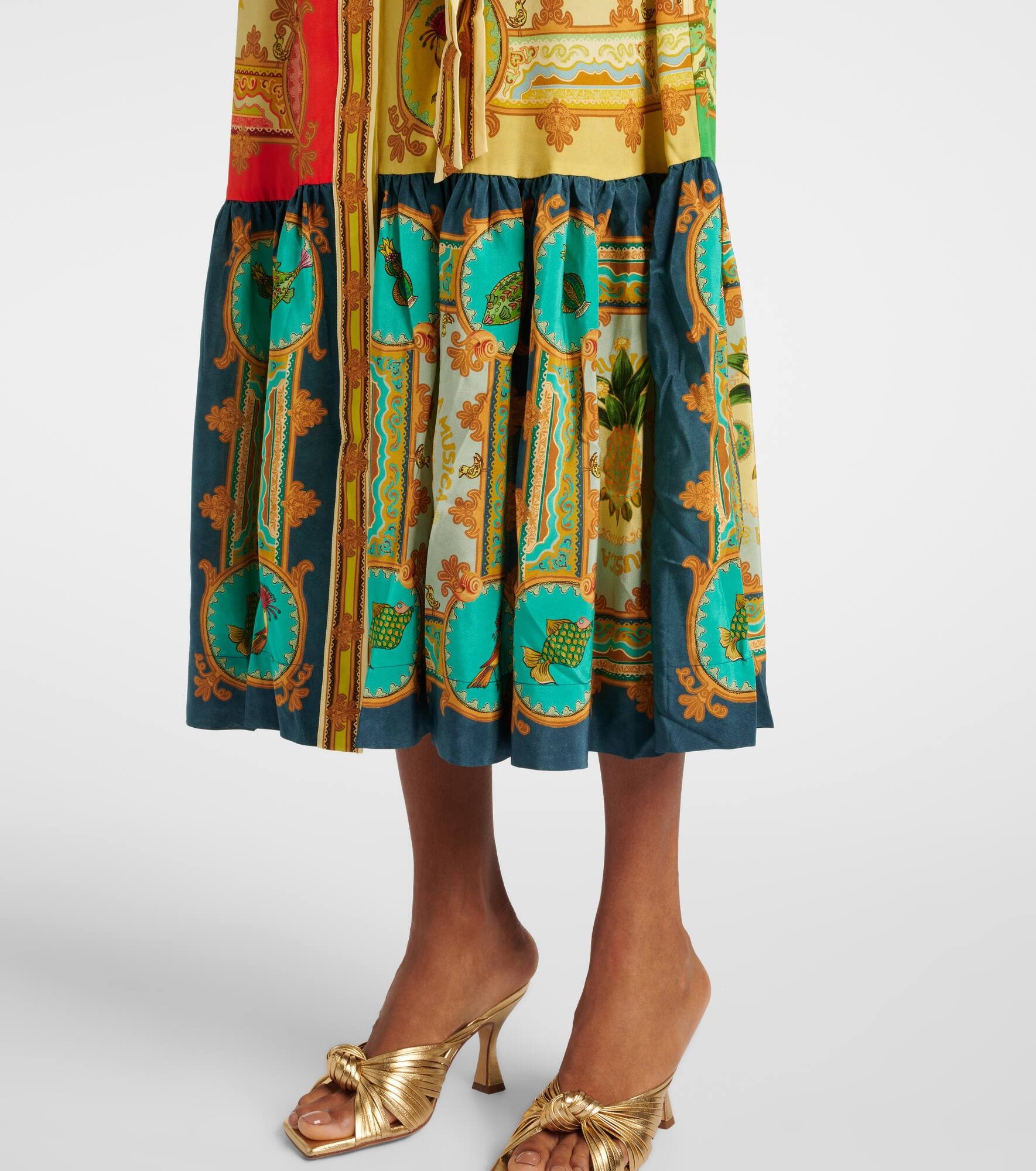 Monte printed linen shirt dress - 6