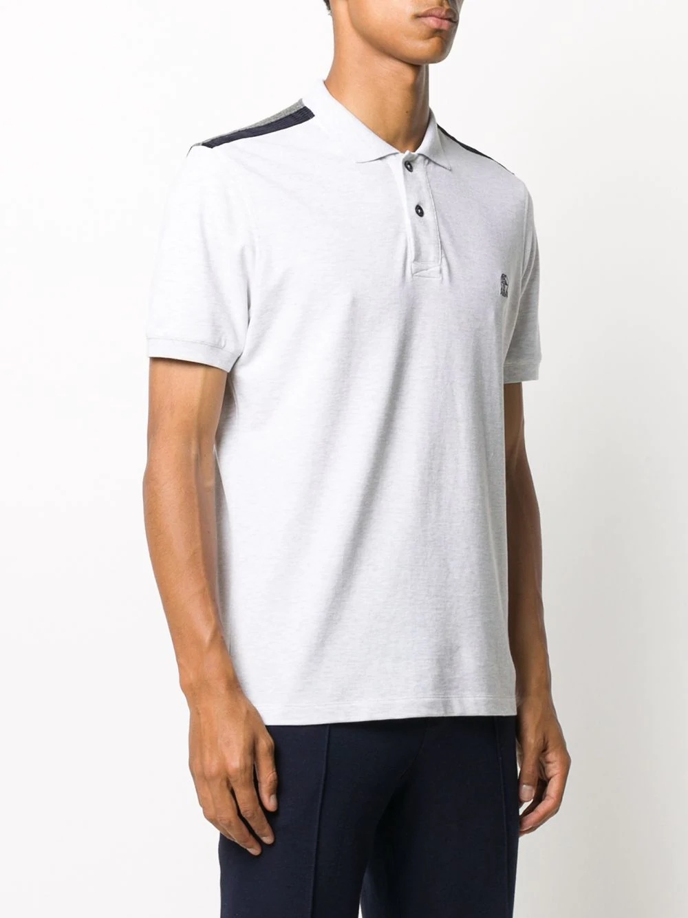 embroidered logo polo shirt - 3