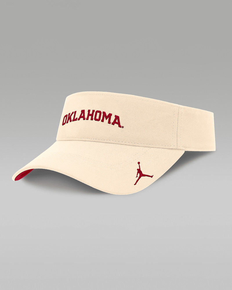 Oklahoma Sooners Primetime Ace Men's Jordan Brand Dri-FIT College Adjustable Visor 1
