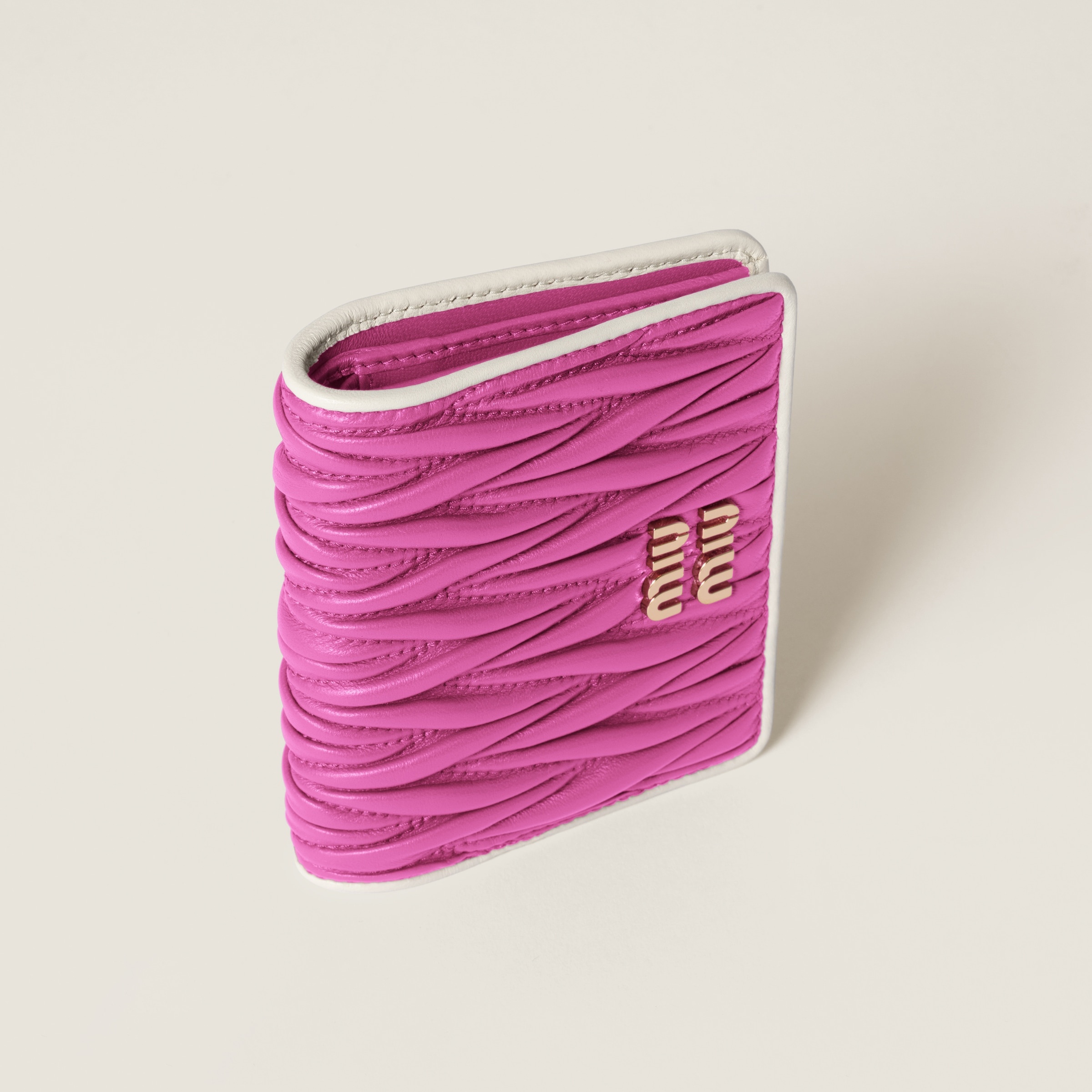 Small matelassé nappa leather wallet - 4