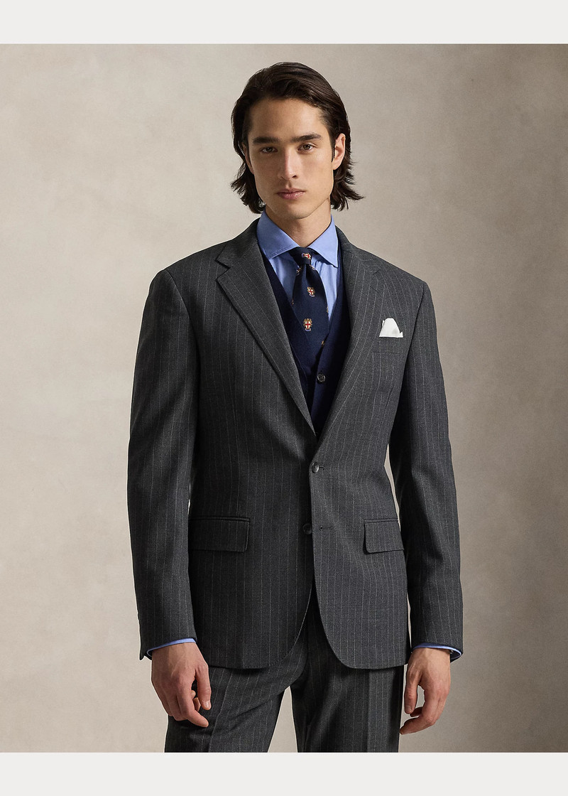 Polo Tailored Fit Rope-Stripe Wool Suit 3