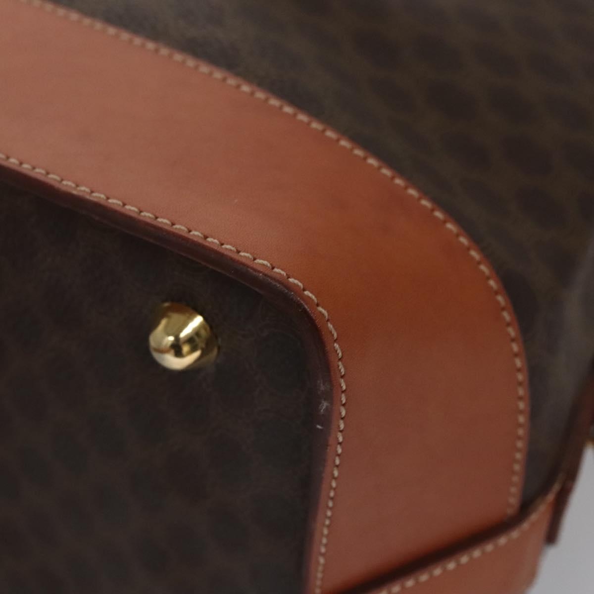 CELINE Macadam Canvas Hand Bag Pvc Leather Brown - 14