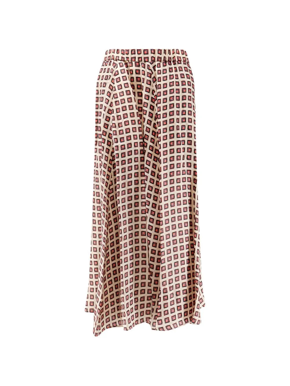 geometric-print elasticated-waist maxi skirt - 1