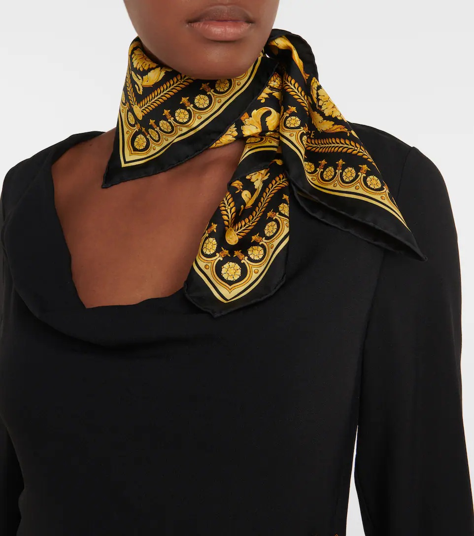 Barocco silk twill scarf - 2