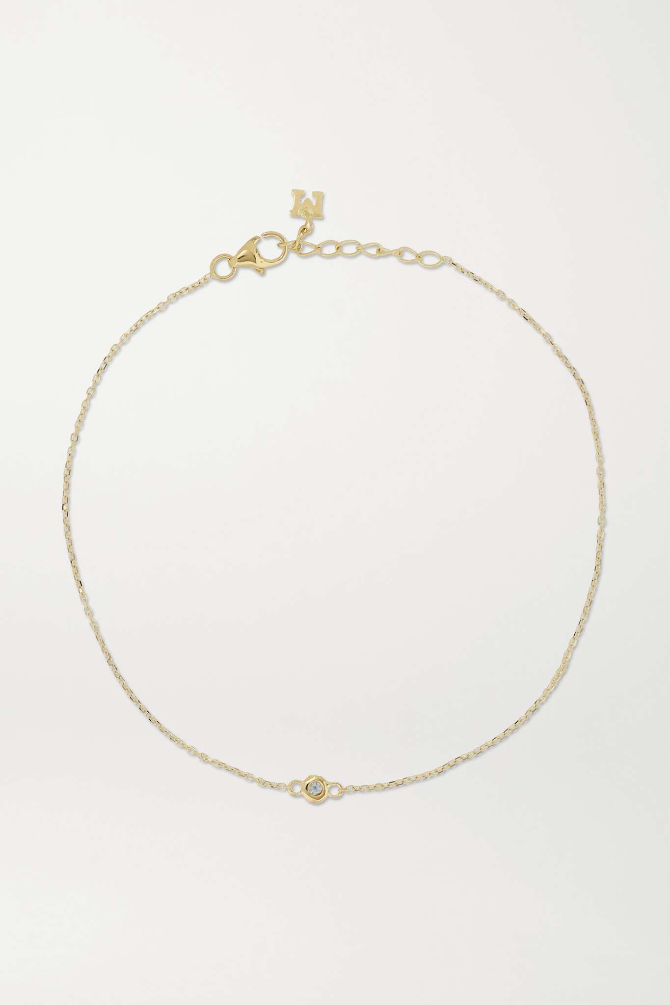 14-karat gold diamond bracelet - 1