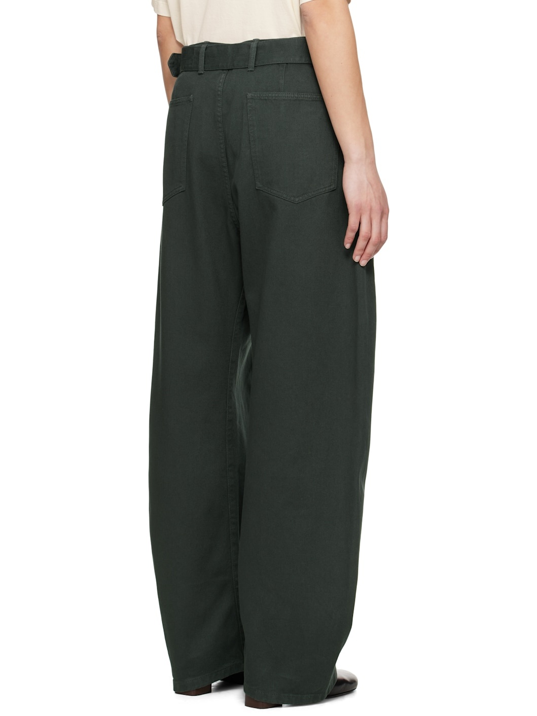 Navy Twisted Belted Jeans - 3