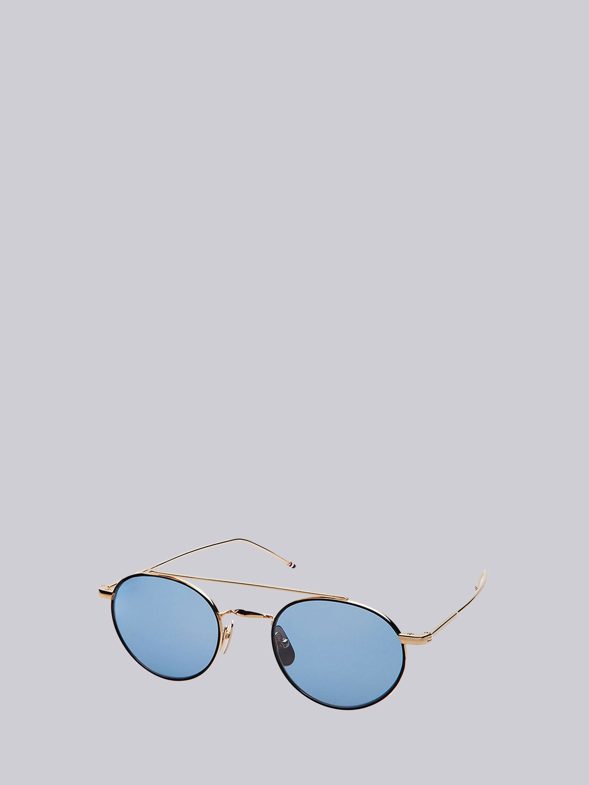 Gold Teardrop Aviator Sunglasses - 1