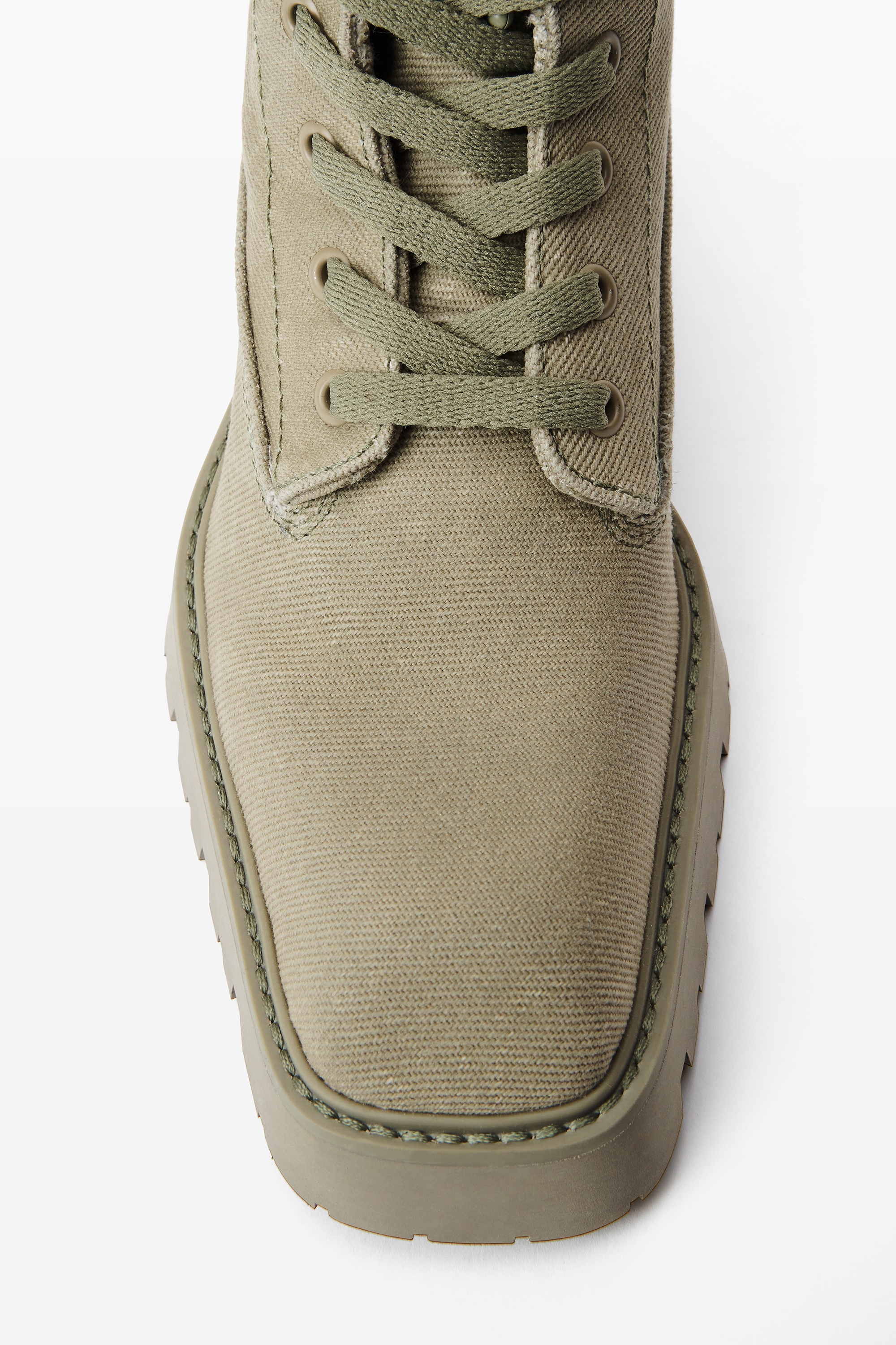 Throttle Lace-Up Ankle Boot in Waxed Canvas - 2