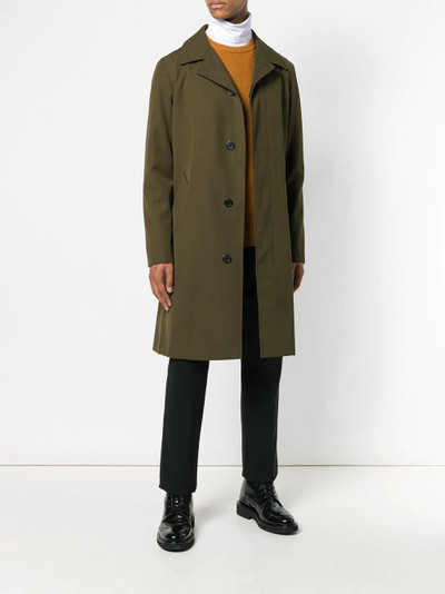 AMI Paris waxed single breasted coat outlook