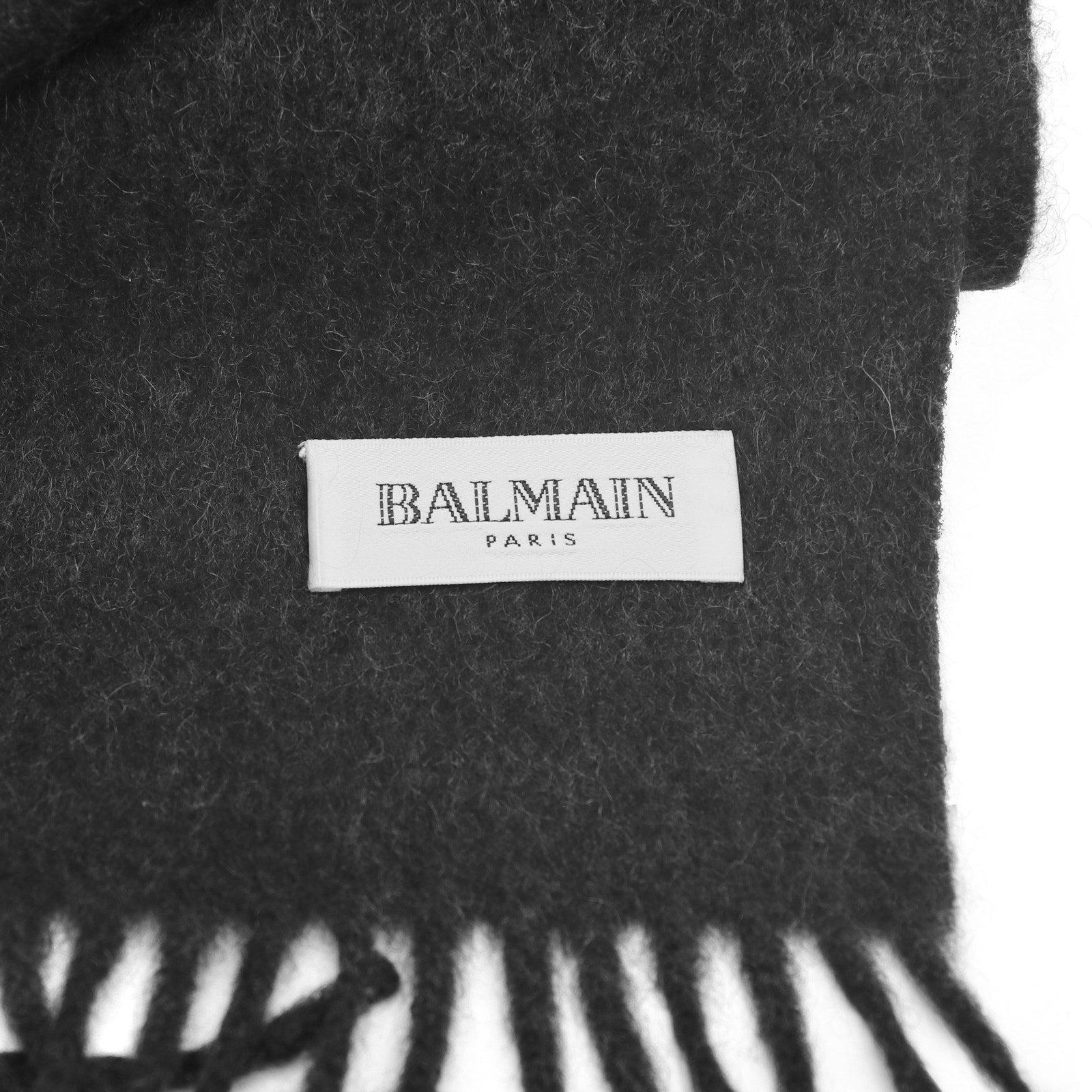 Balmain Cashmere Scarf - Black - 4