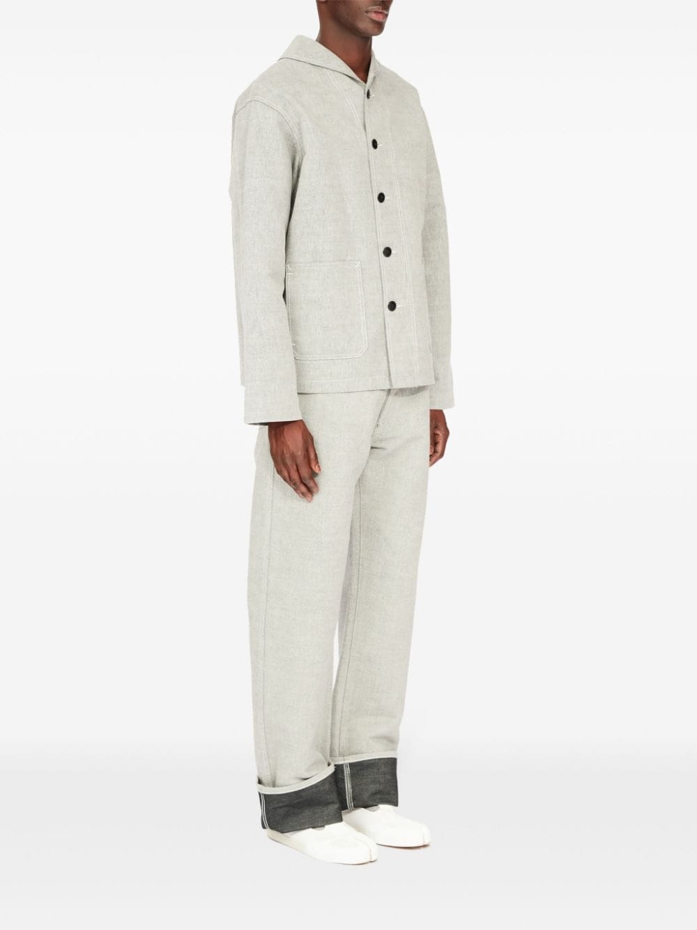 button-down cotton jacket - 3