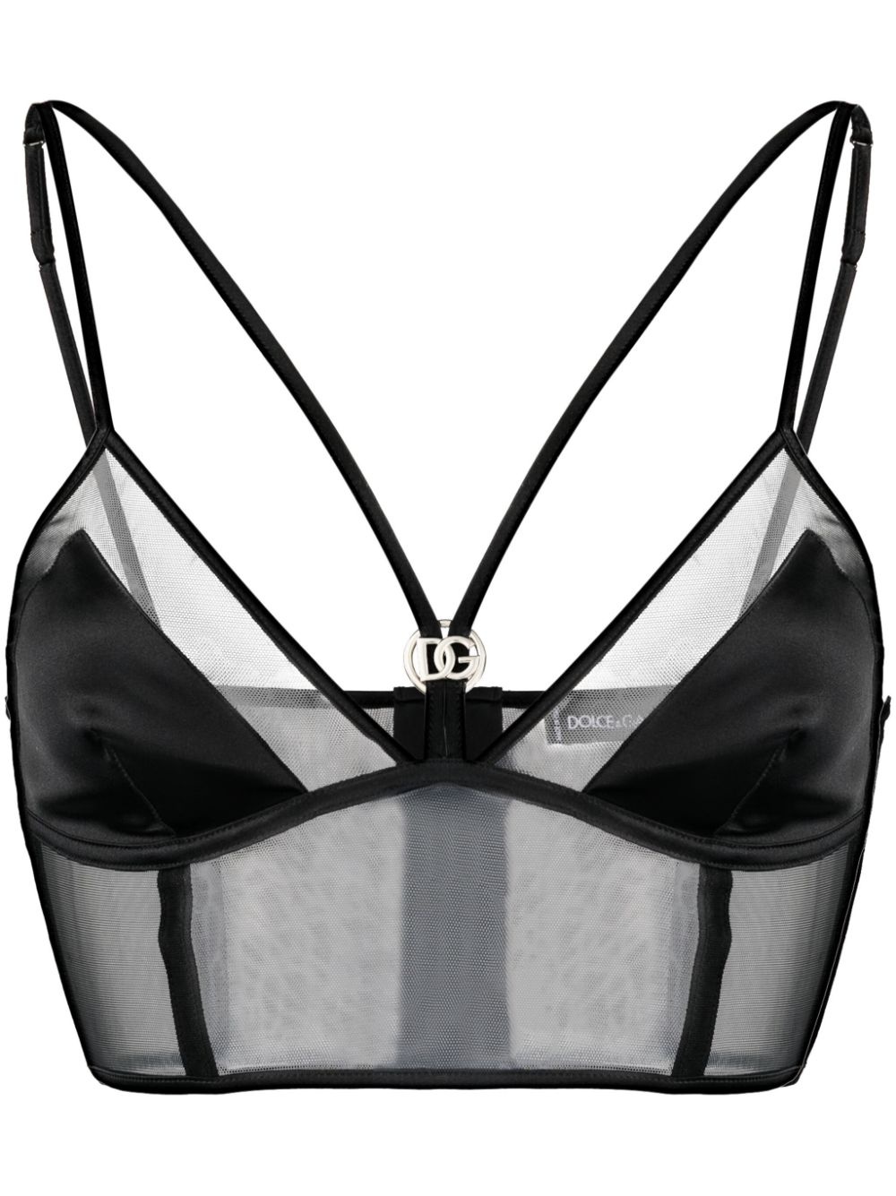 logo-plaque bustier top - 1