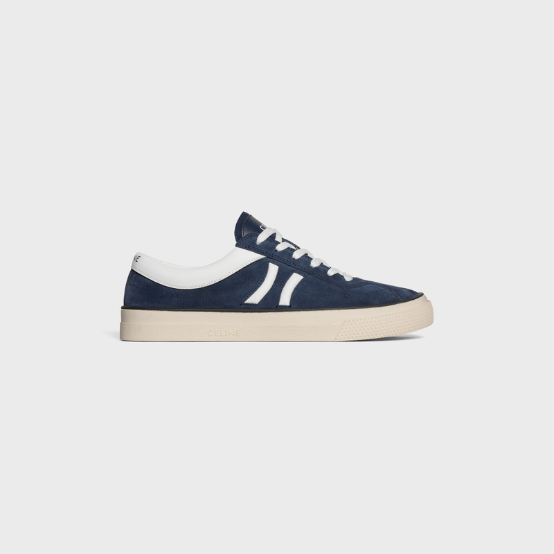 CELINE SUNSET LOW LACE-UP SNEAKER IN SUEDE CALFSKIN AND CALFSKIN 1