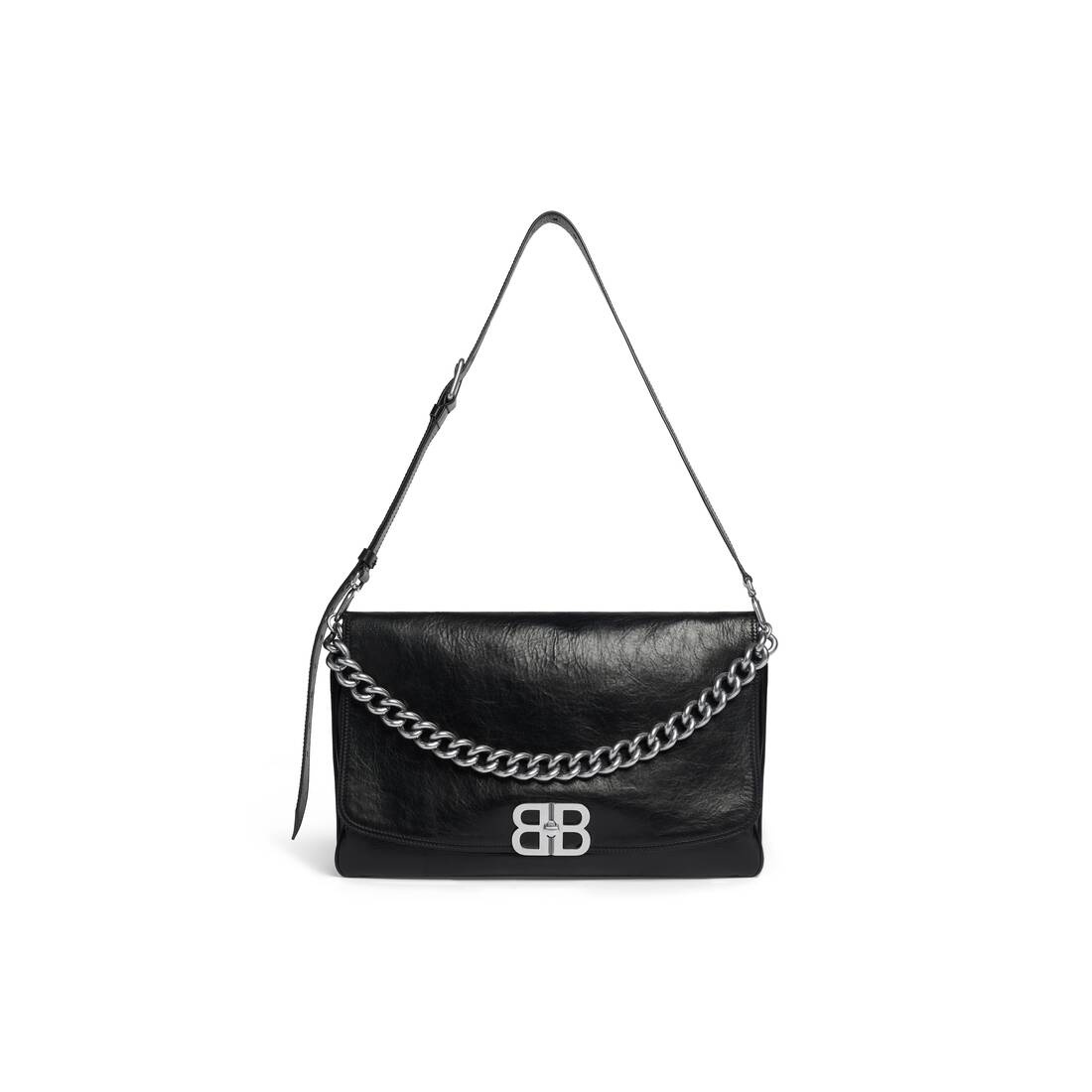 Women's Bb Soft Large Flap Bag  in Black - 5