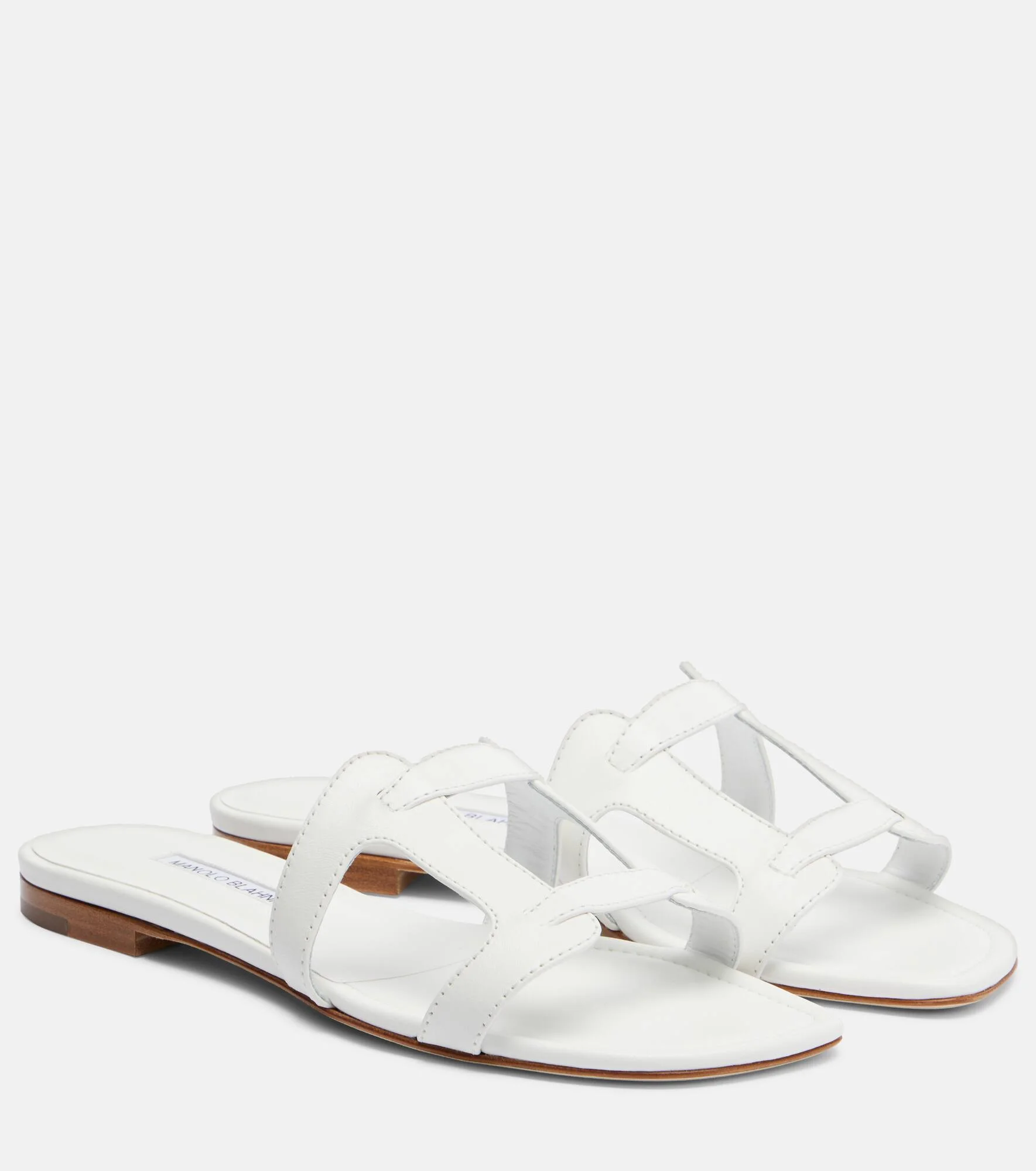 Grellanuflat leather slides - 1