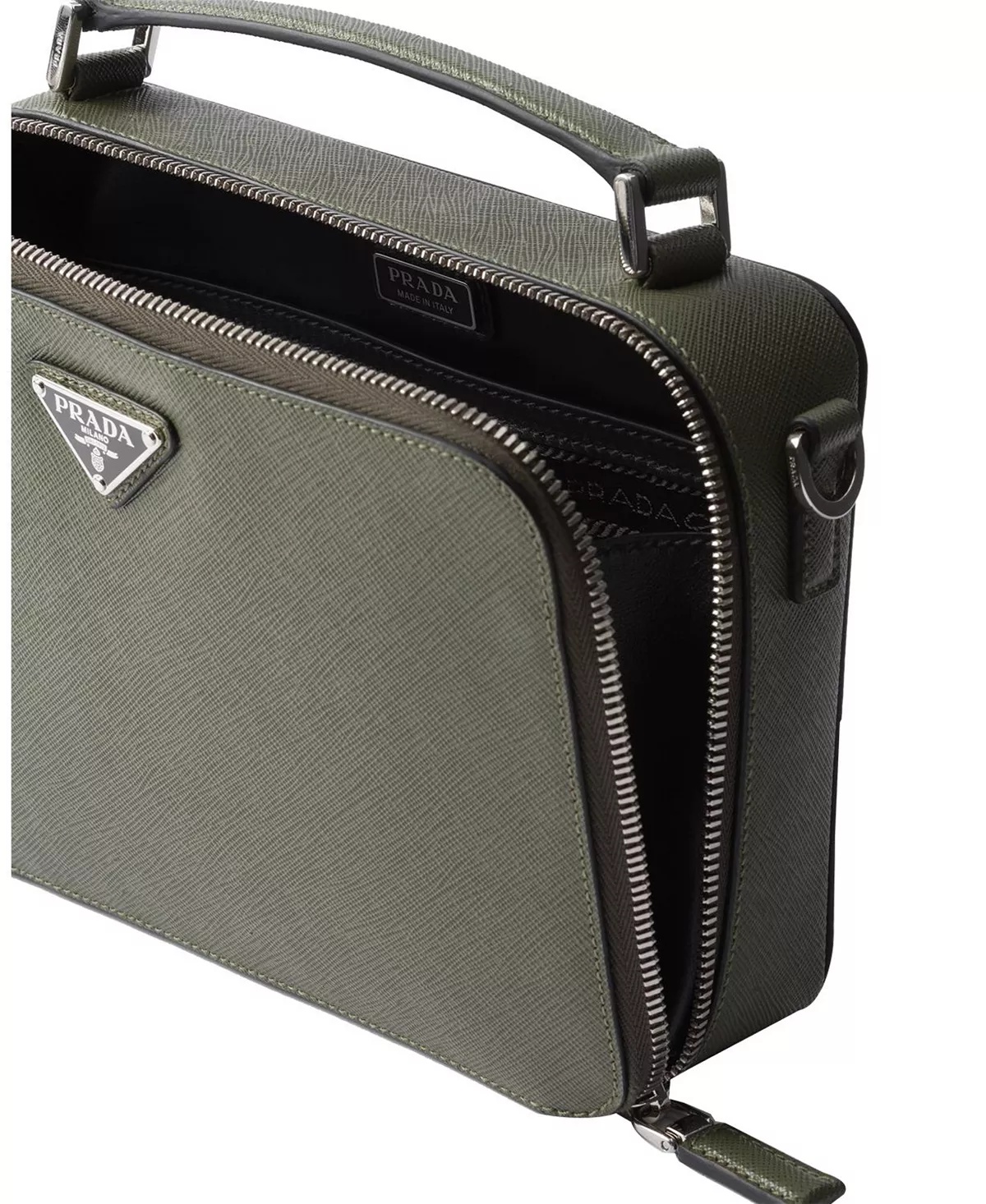 Medium  Brique Saffiano Leather Bag - 5