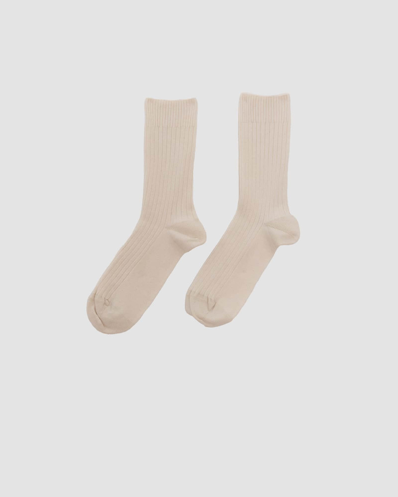 Rib Overankle Socks - Organic Cotton Rib 8