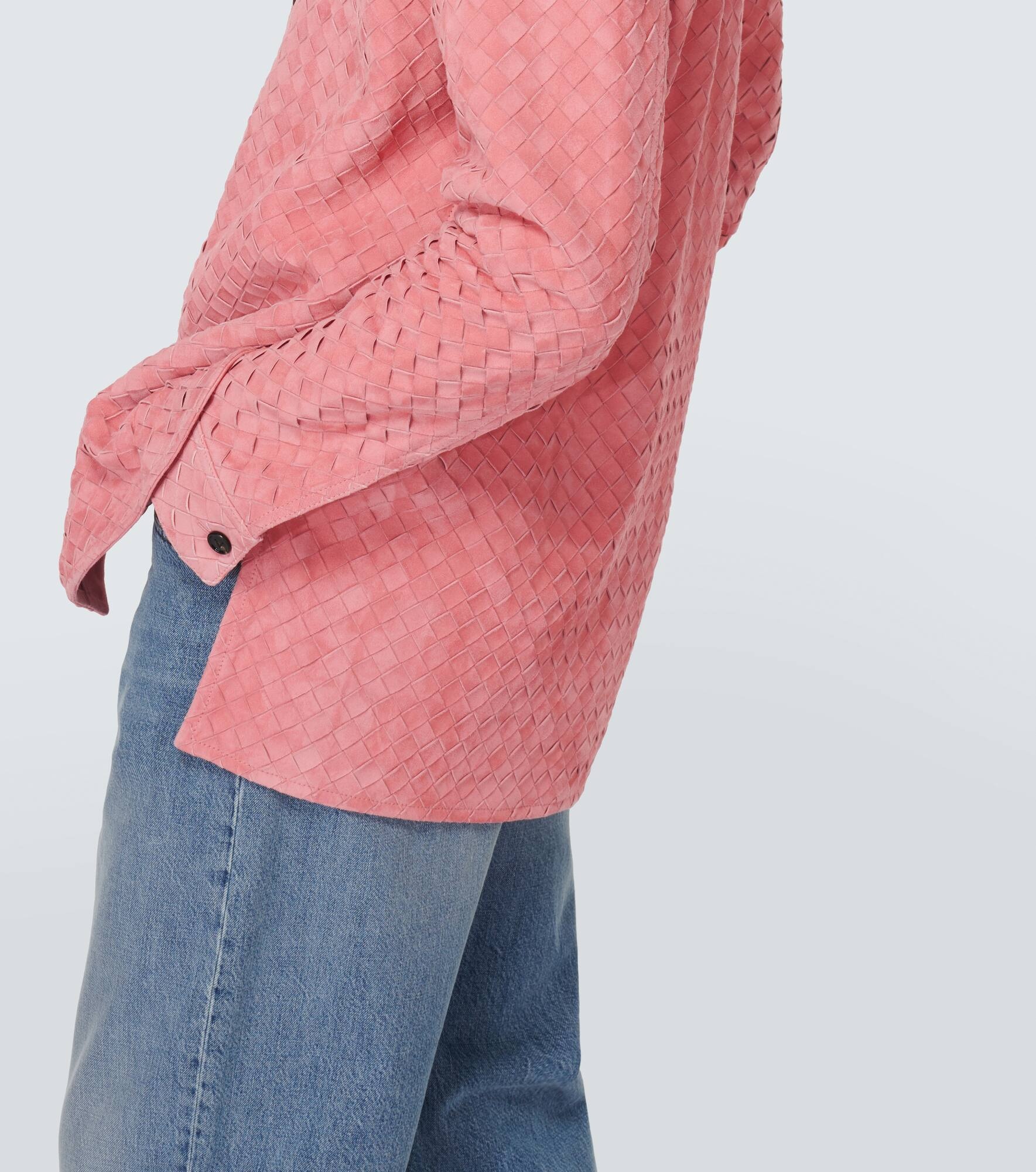 Intrecciato suede shirt - 6