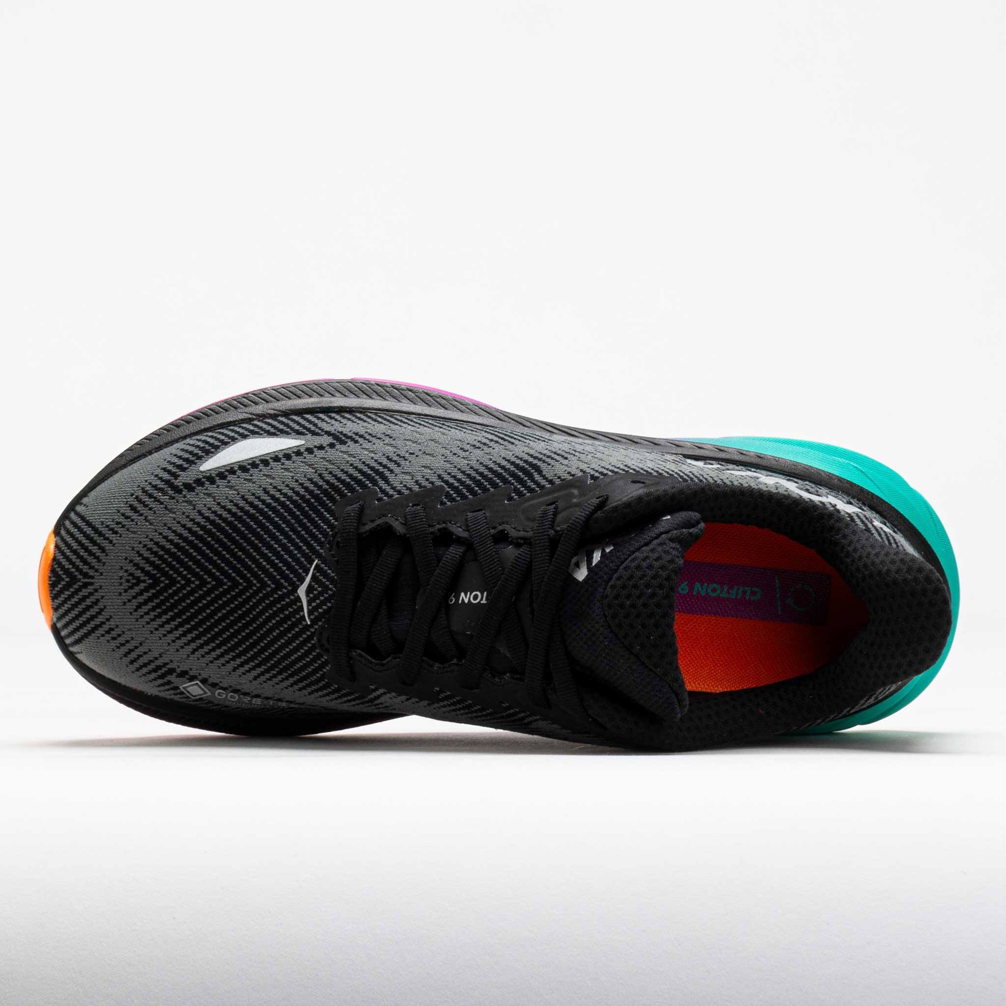 HOKA Clifton 9 GTX Men's Black/Electric Aqua - 3