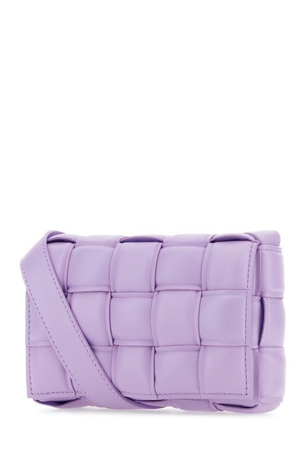 Bottega Veneta Woman Lilac Nappa Leather Small Padded Cassette Crossbody Bag - 2