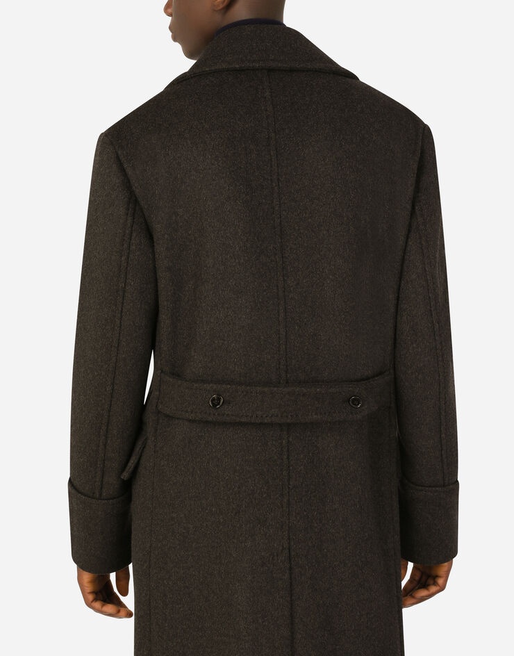 Double-breasted woolen coat - 5