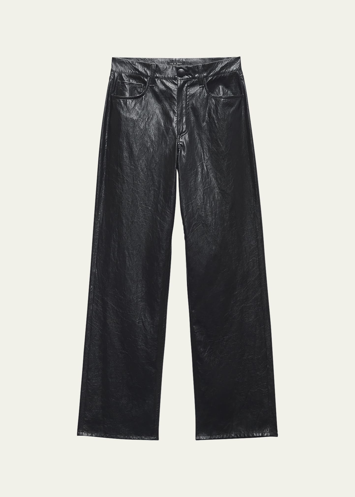 Shea Straight Faux Leather Pants - 1