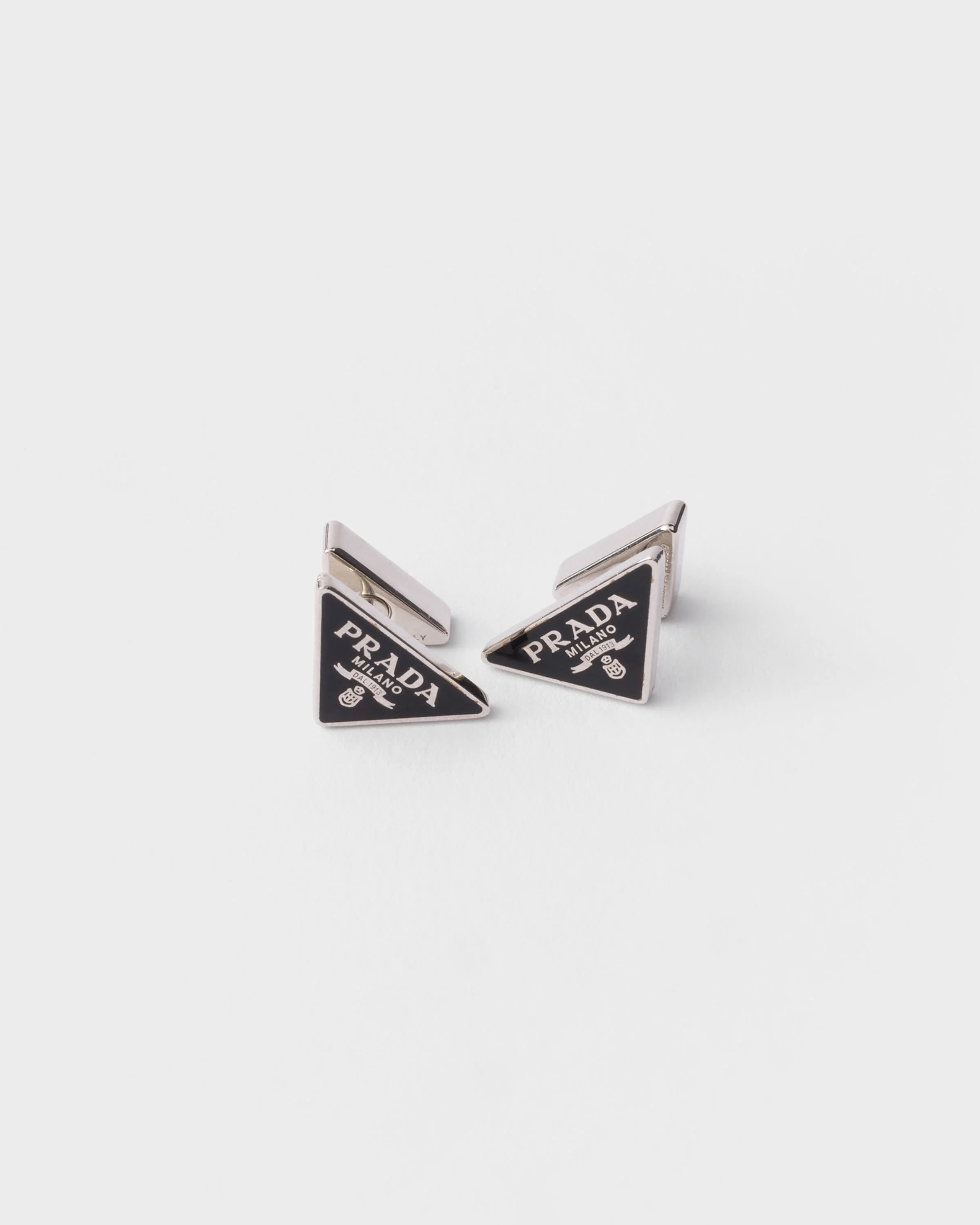 Enameled metal earrings - 1