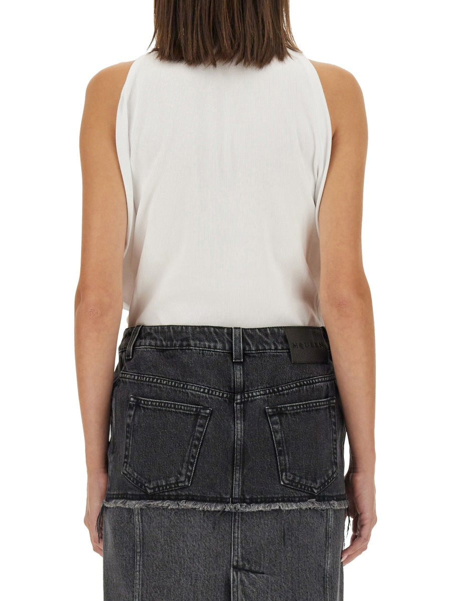 Alexander Mcqueen Women Ribbed Tank Top - 3
