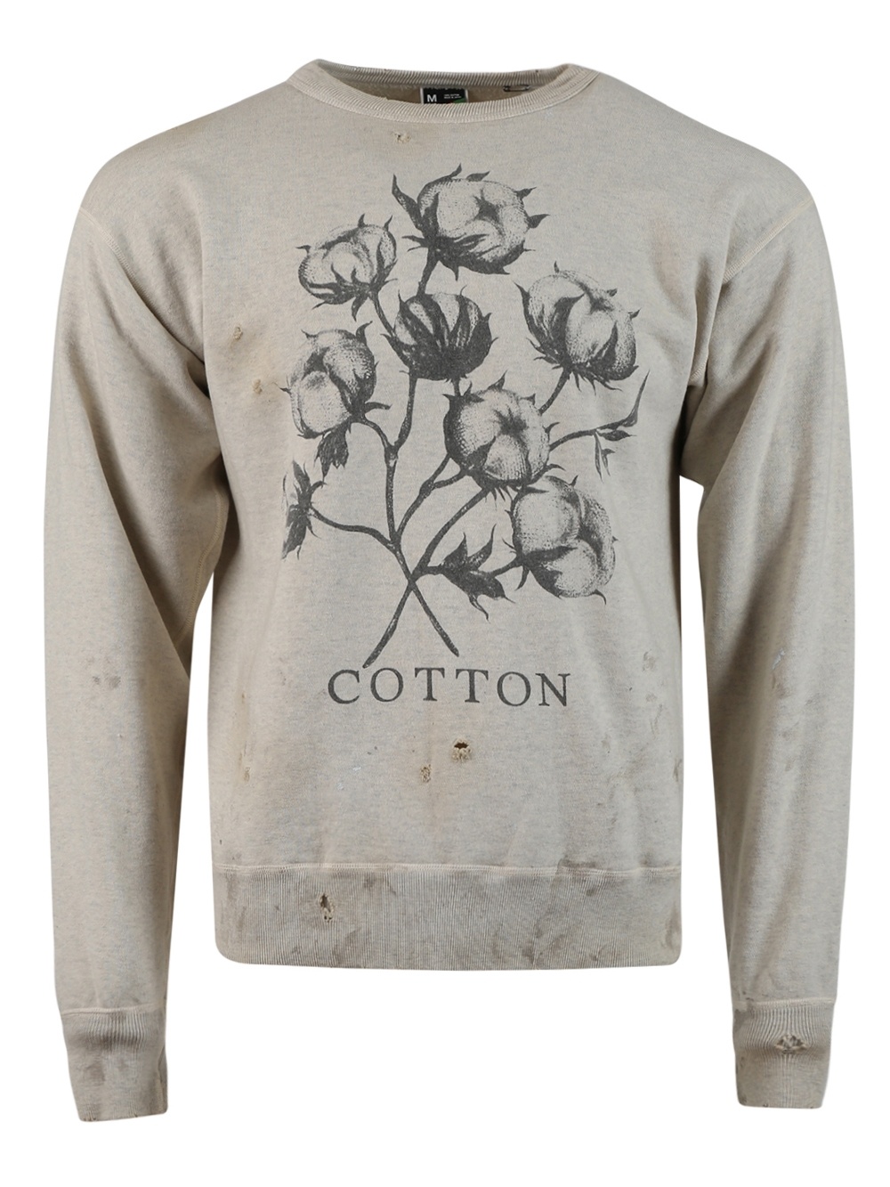 Floral Screenprint Graphic Sweatshirt Grey - 2