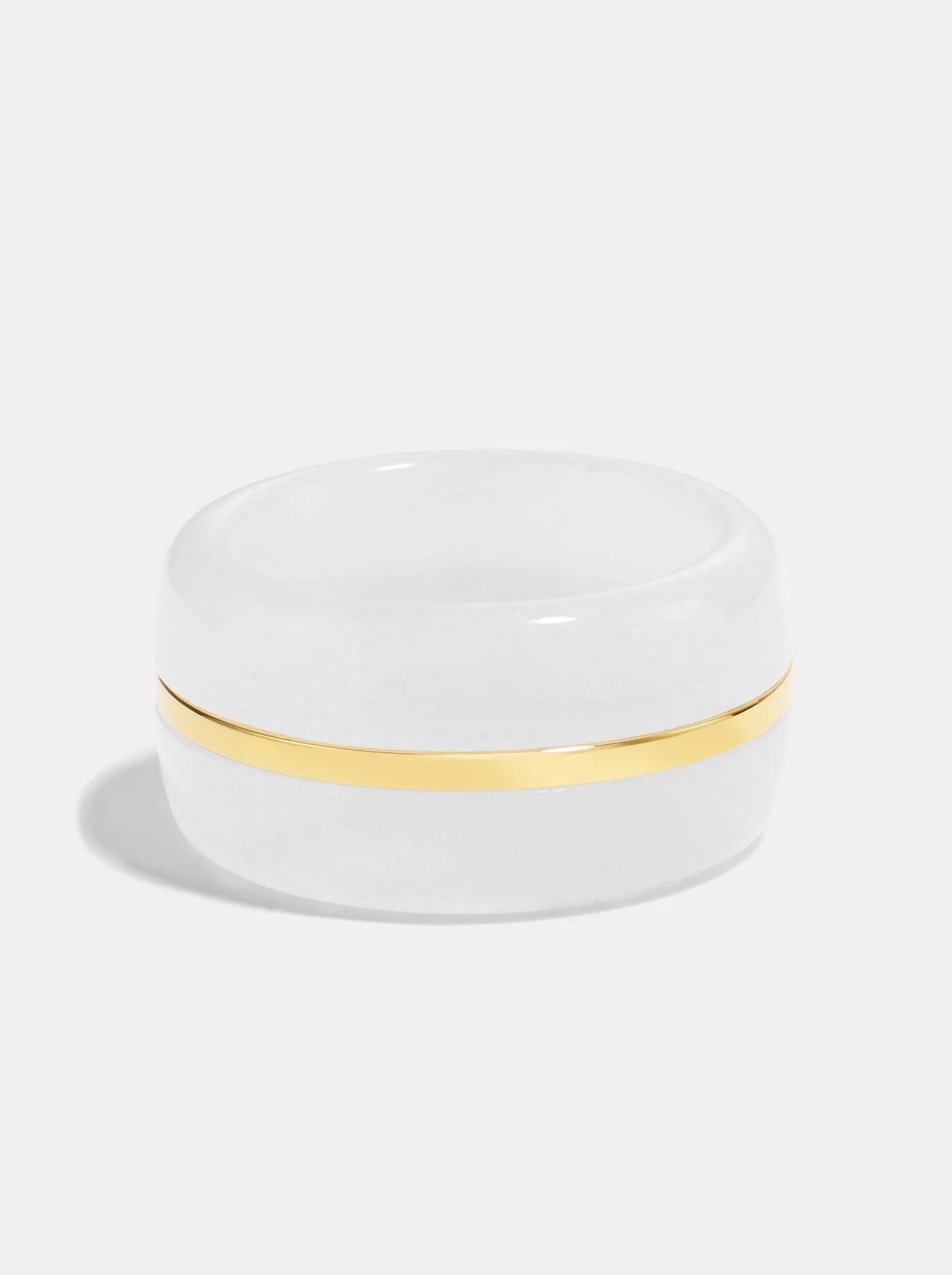 The Essential Wide Ring | Gold & White Jasper - 1