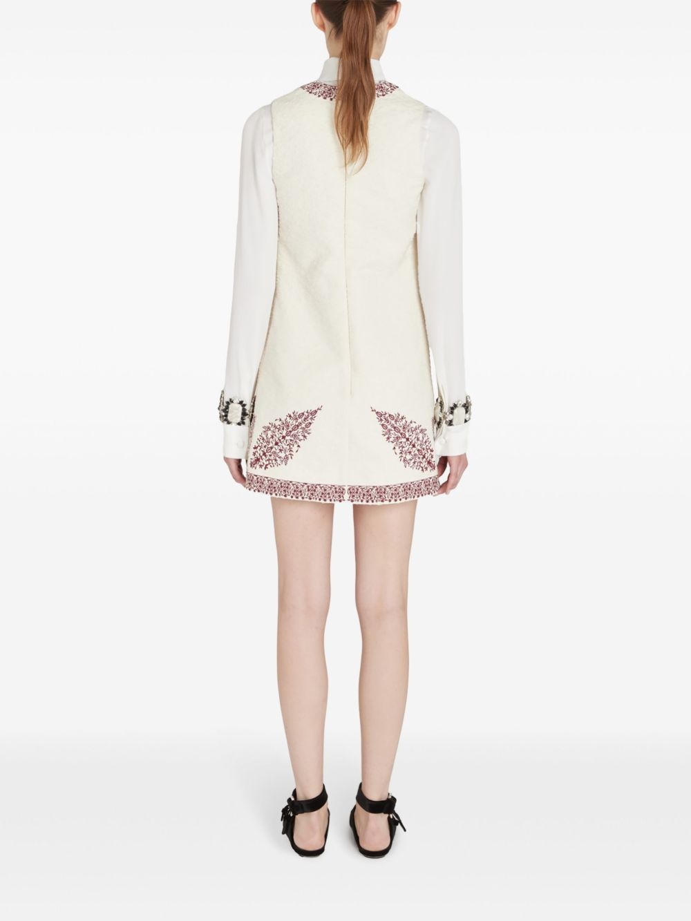 paisley mini dress - 4