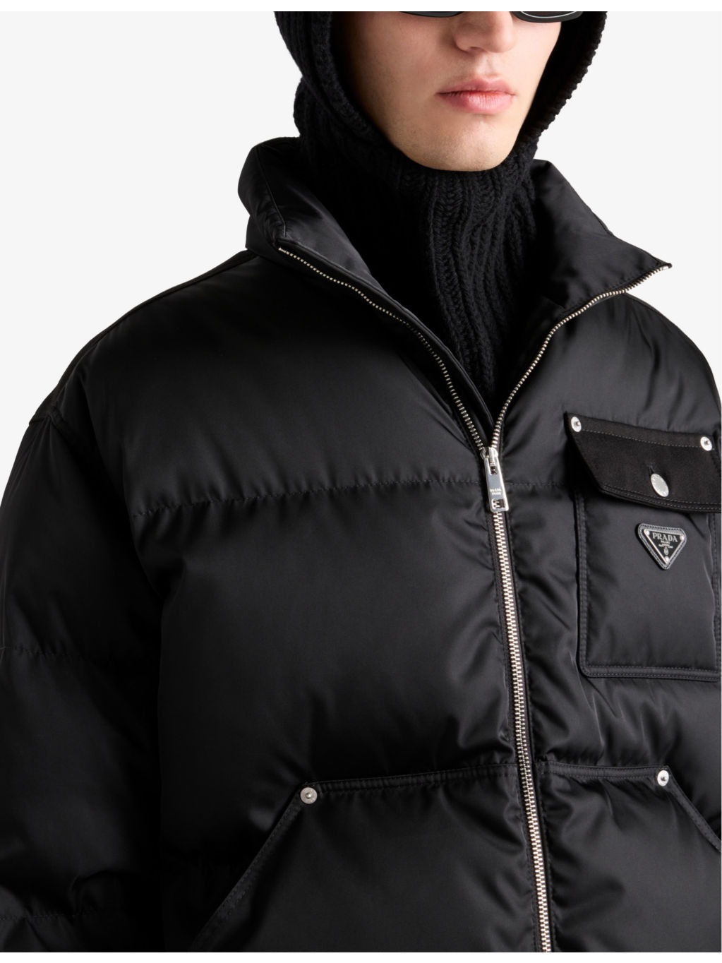 Re-Nylon cropped recycled-nylon shell-down jacket - 3