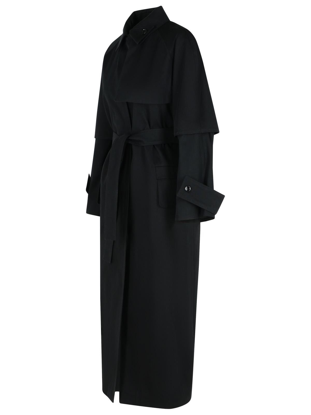Max Mara 'Agamia' Black Cotton Raincoat Women - 2