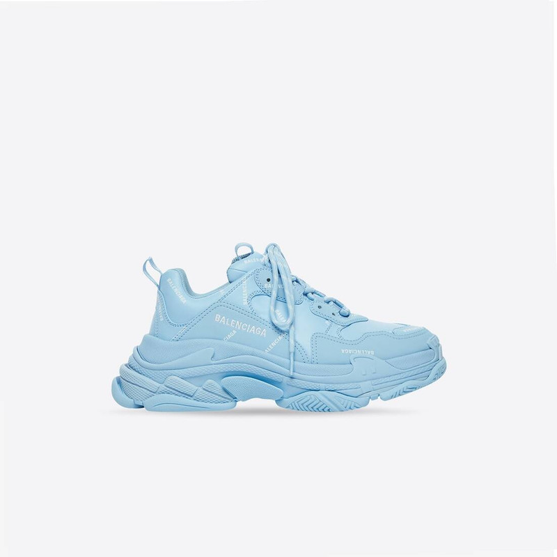 Women's Allover Logo Triple S Sneaker in Blue/grey/white - 1
