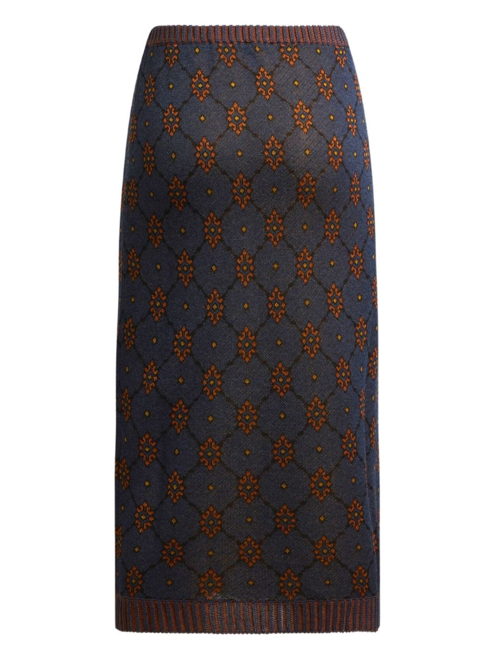 pattern knit midi skirt - 2