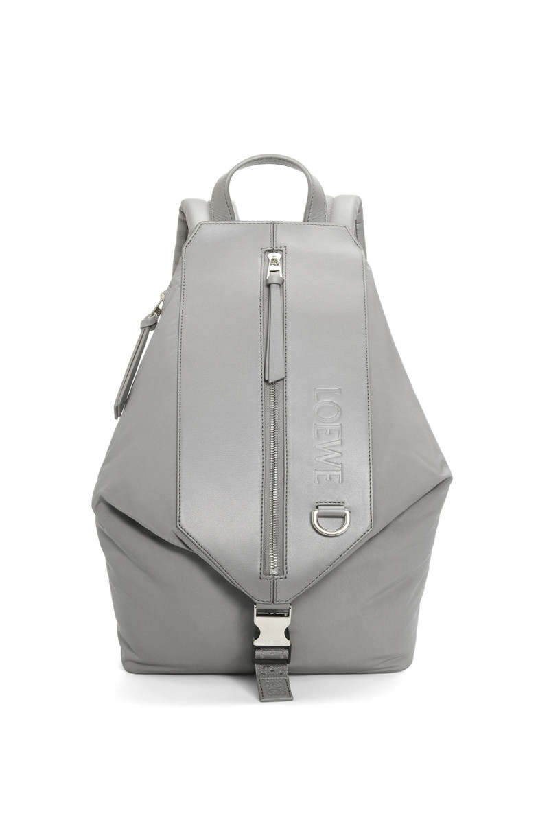 Small Convertible backpack in nylon and calfskin 1