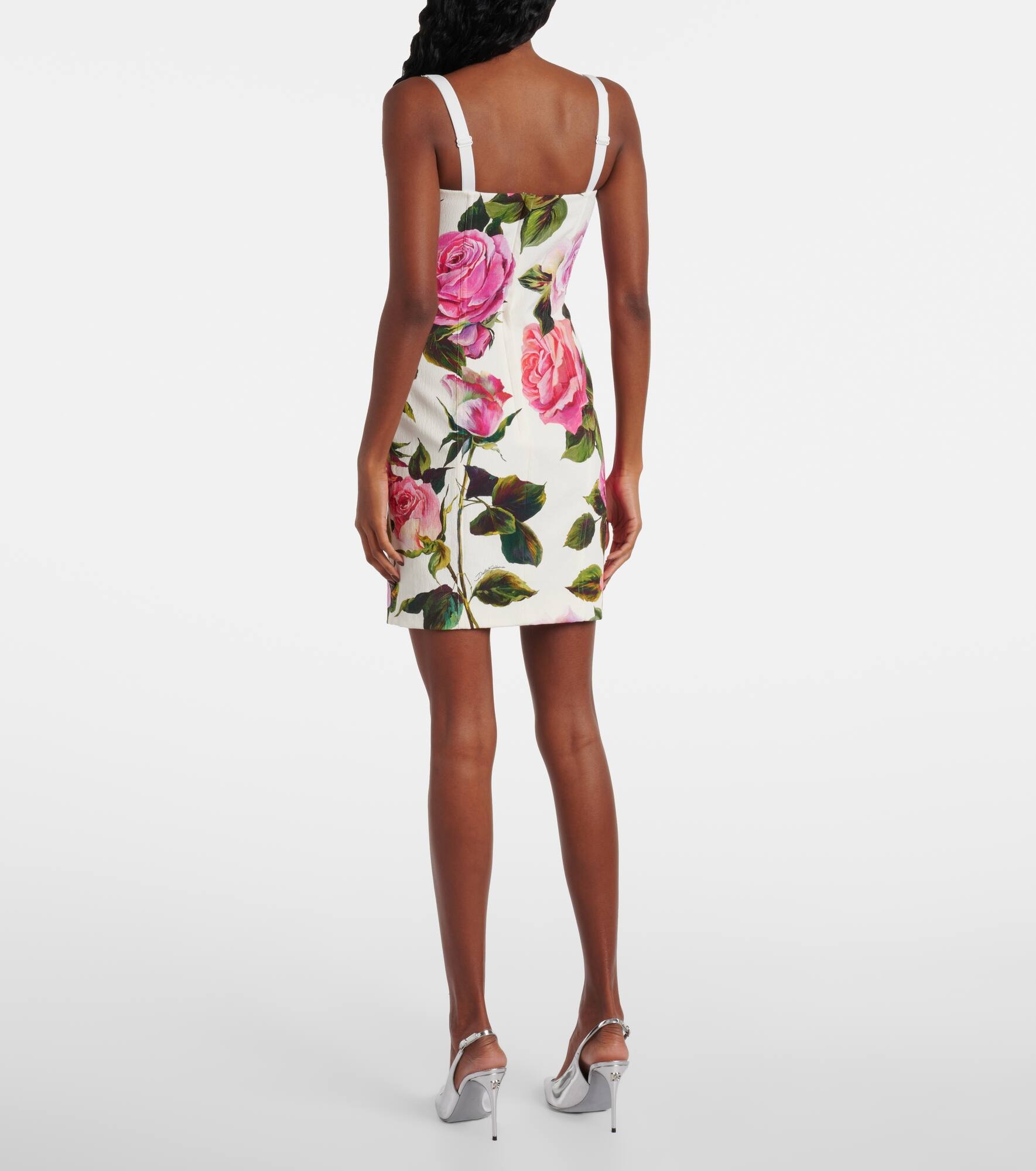 Floral cotton-blend minidress - 3