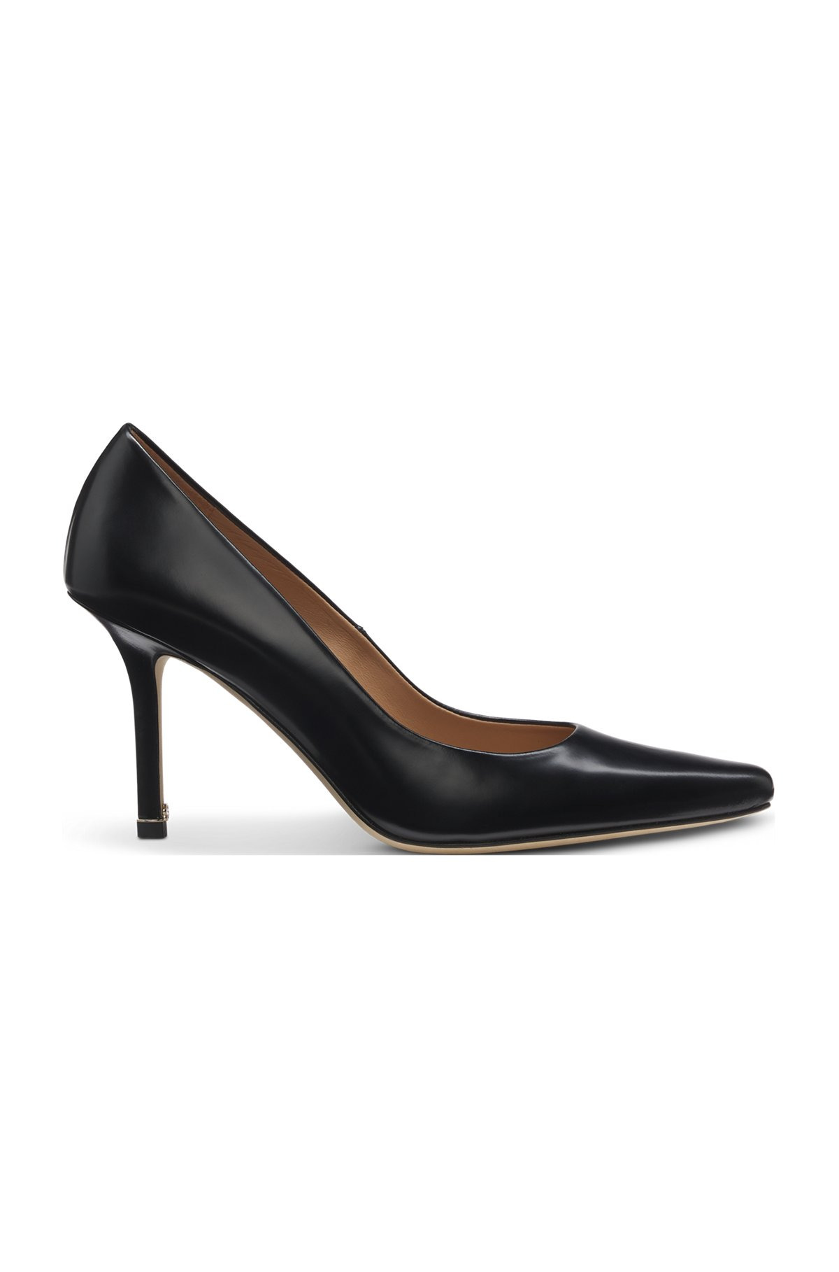 POINTED-TOE PUMPS IN POLISHED LEATHER - 1