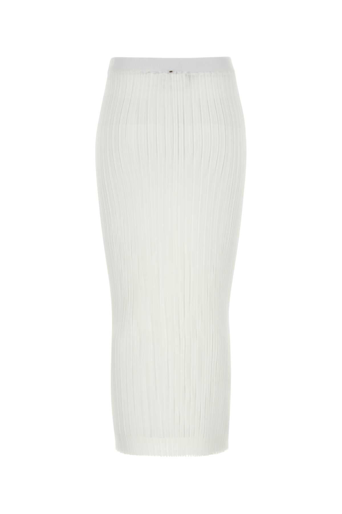 Sportmax Women White Organza Album1234 Skirt - 2