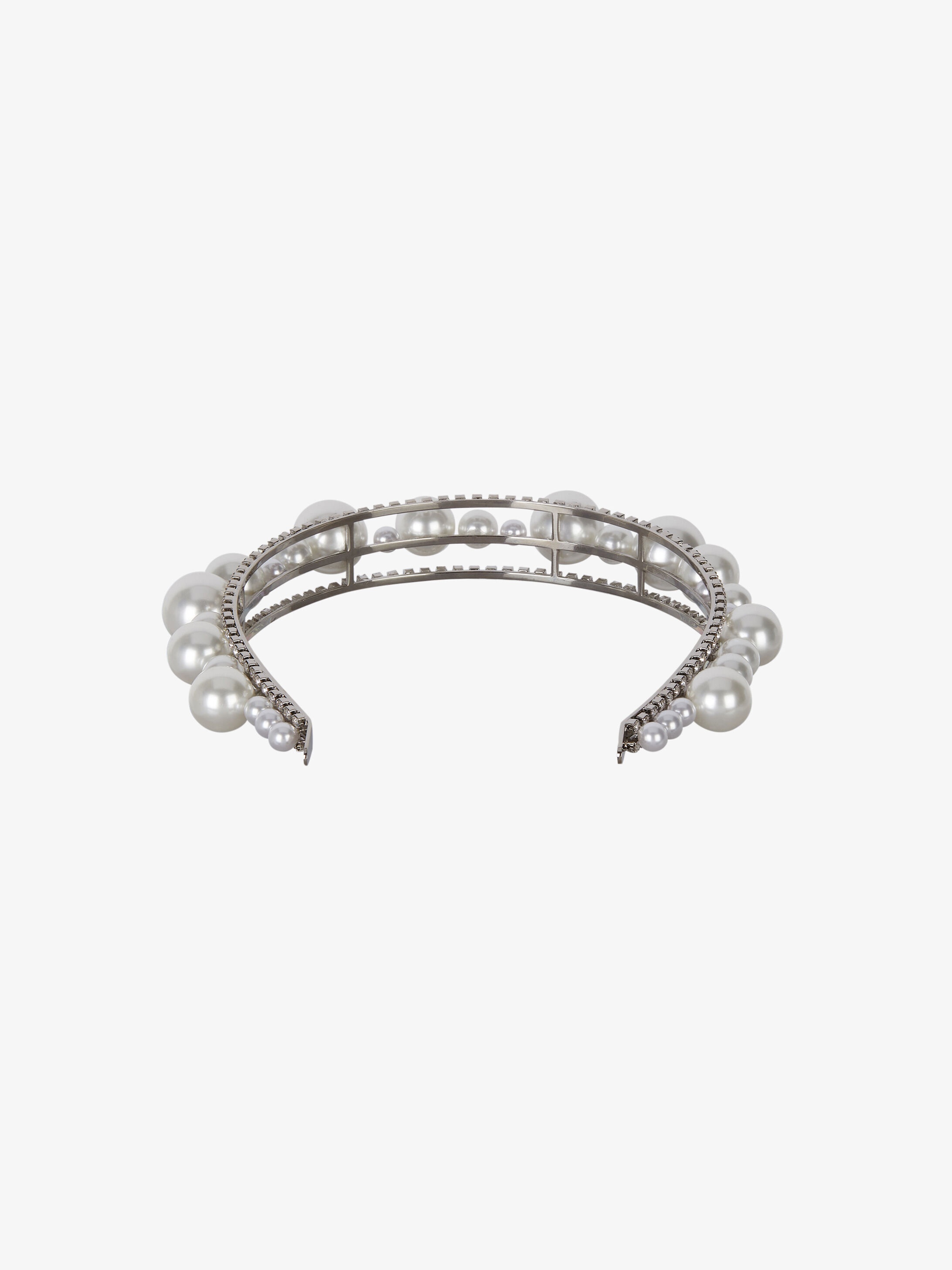 Ariana headband in pearls and crystals - 8