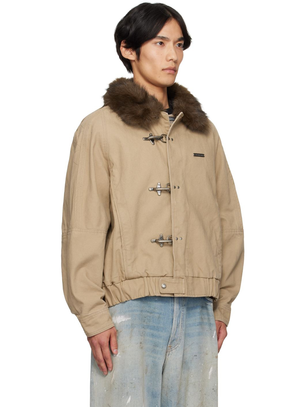 Beige Ortega Washed Cotton Jacket - 2