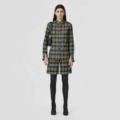 Burberry Check Cotton Twill Shorts outlook